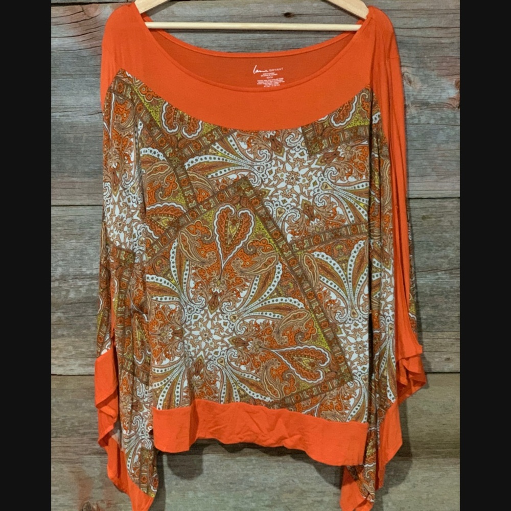 Lane Bryant Orange Knit Top